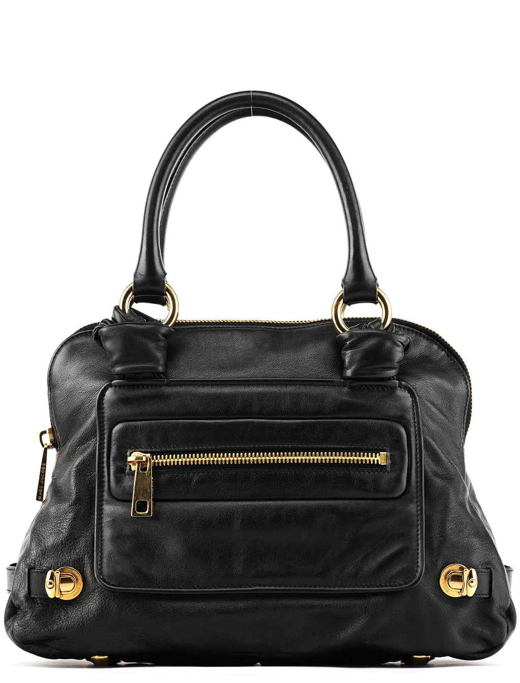 Black Leather Venetia Tote Bag