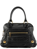 Black Leather Venetia Tote Bag