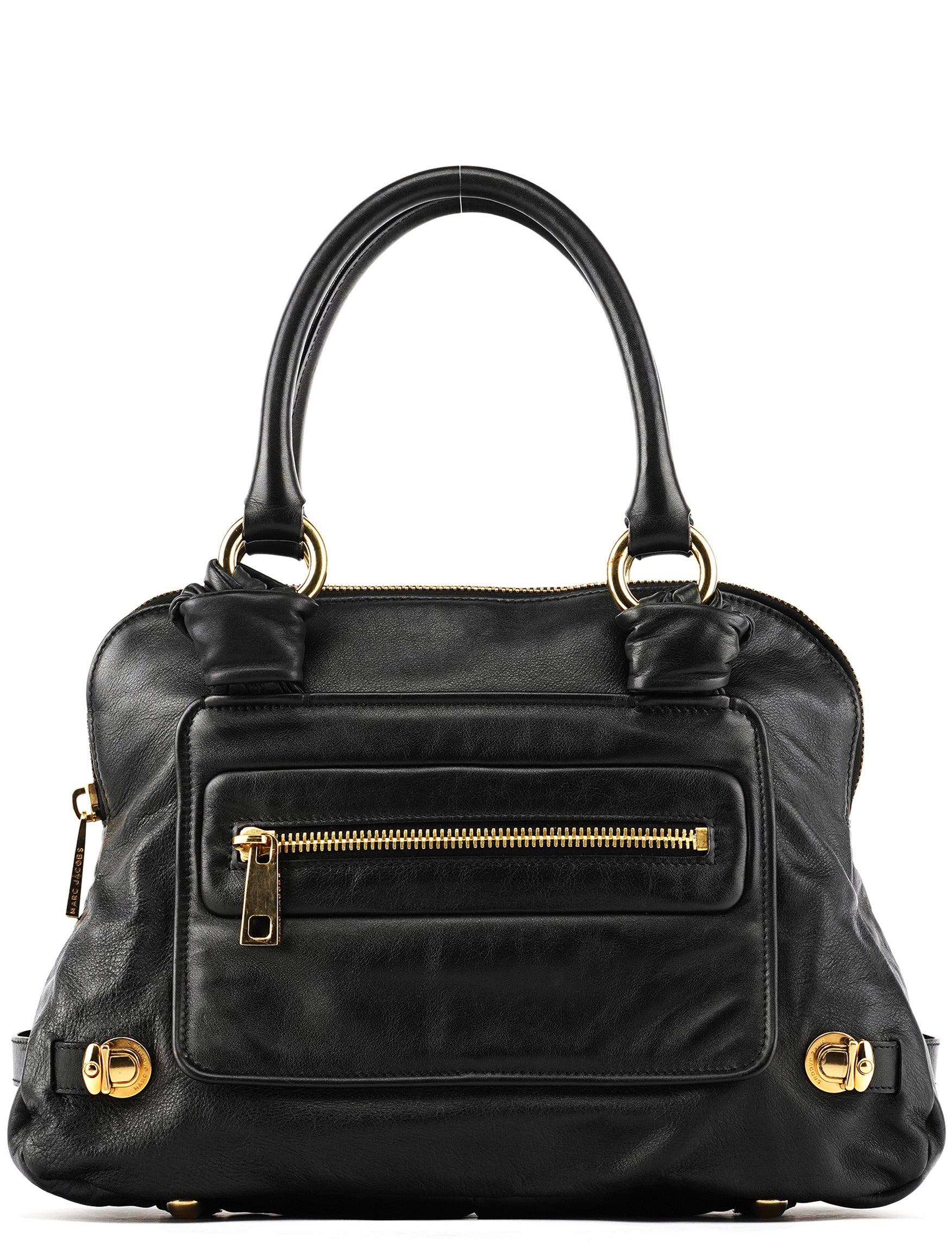 Black Leather Venetia Tote Bag