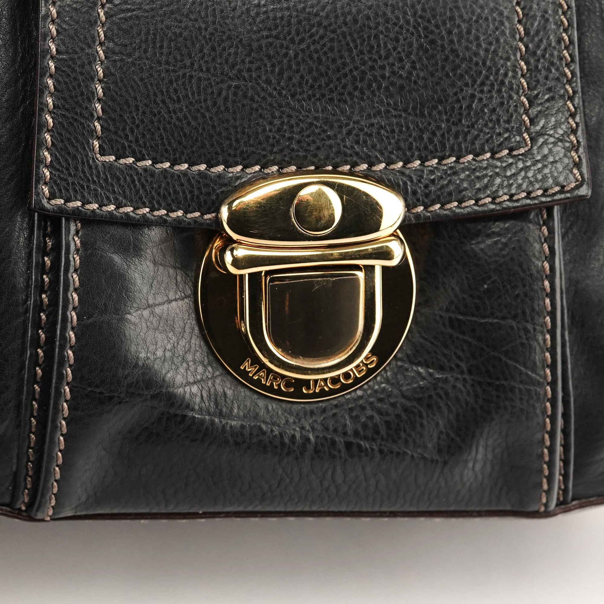 Black Leather Venetia Tote Bag