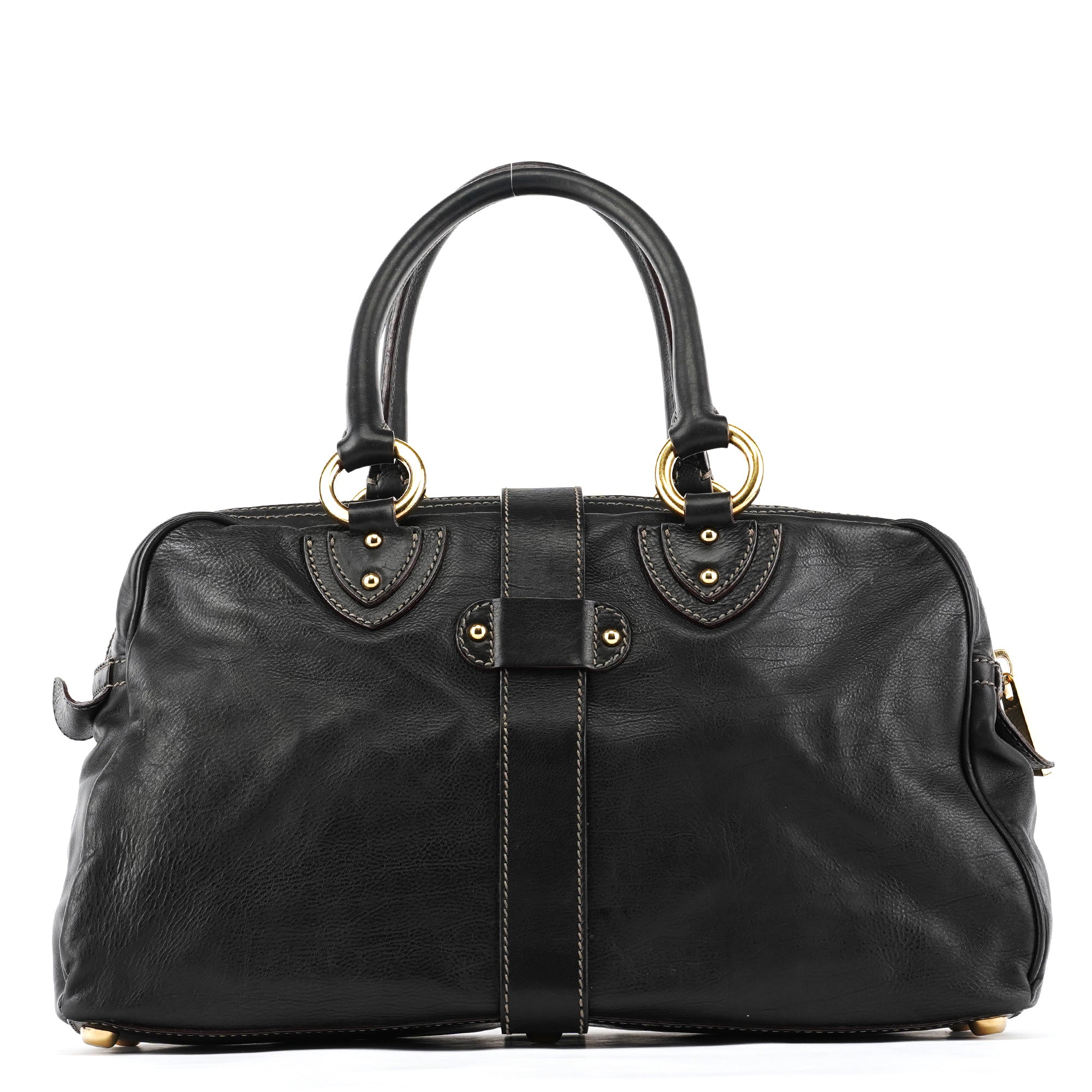 Black Leather Venetia Tote Bag