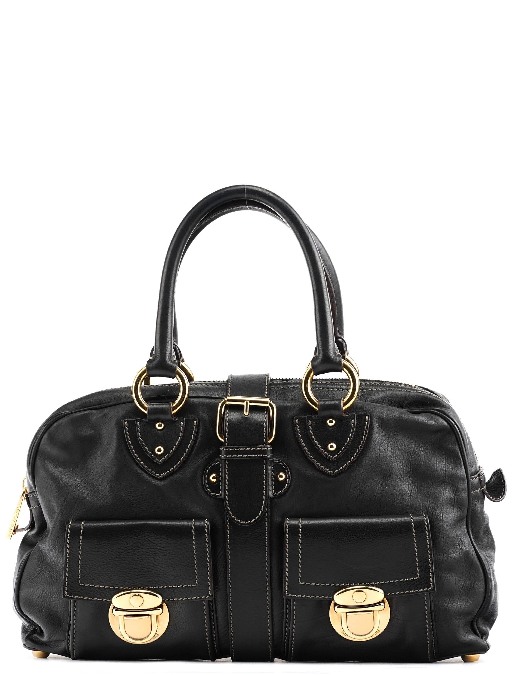 Black Leather Venetia Tote Bag
