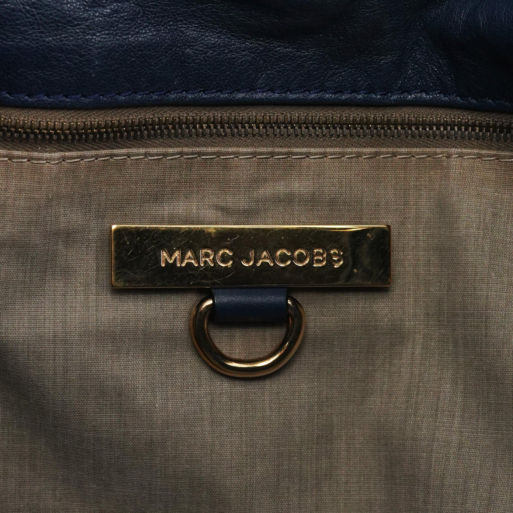 Blue Leather Blake Shoulder Bag