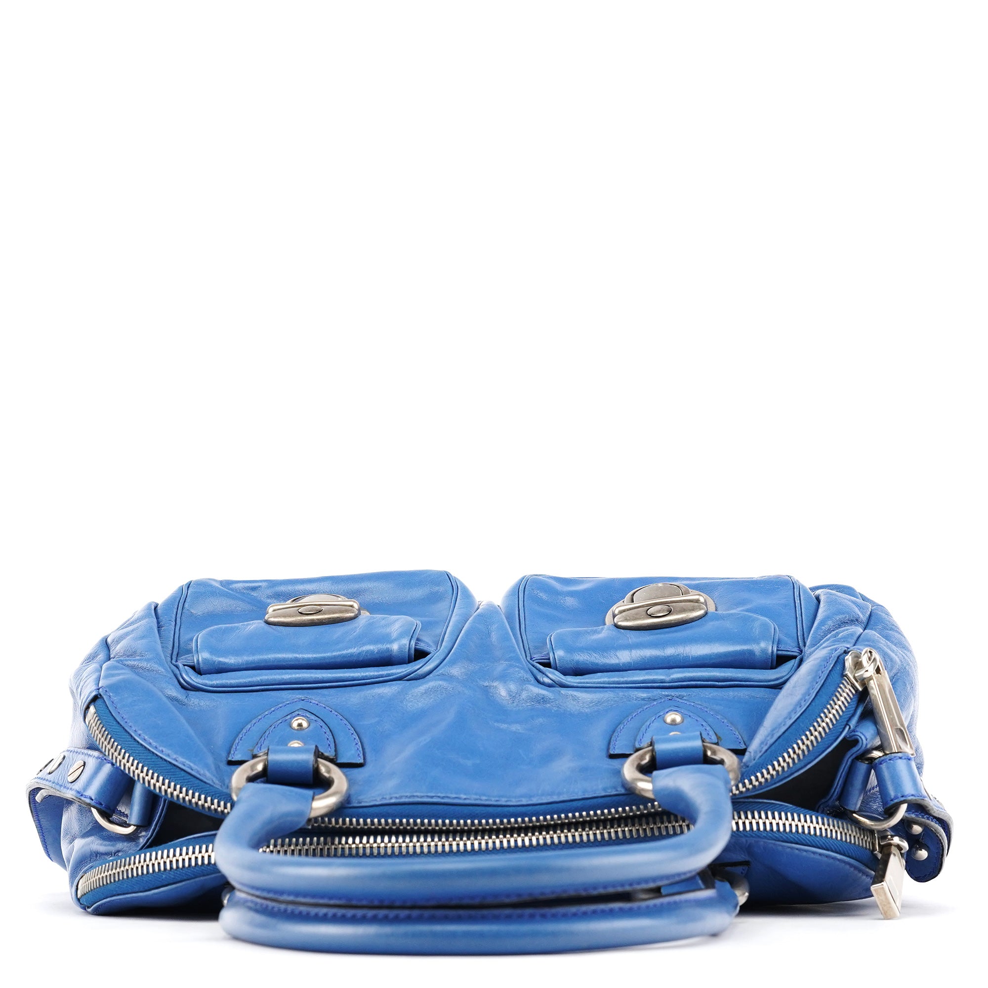 Blue Leather Susan 2-Way Bag