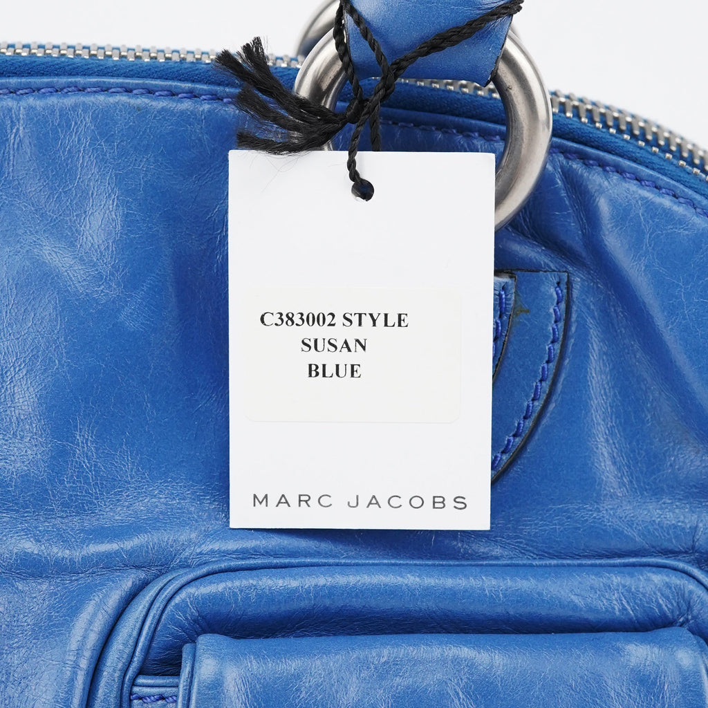 Blue Leather Susan 2-Way Bag