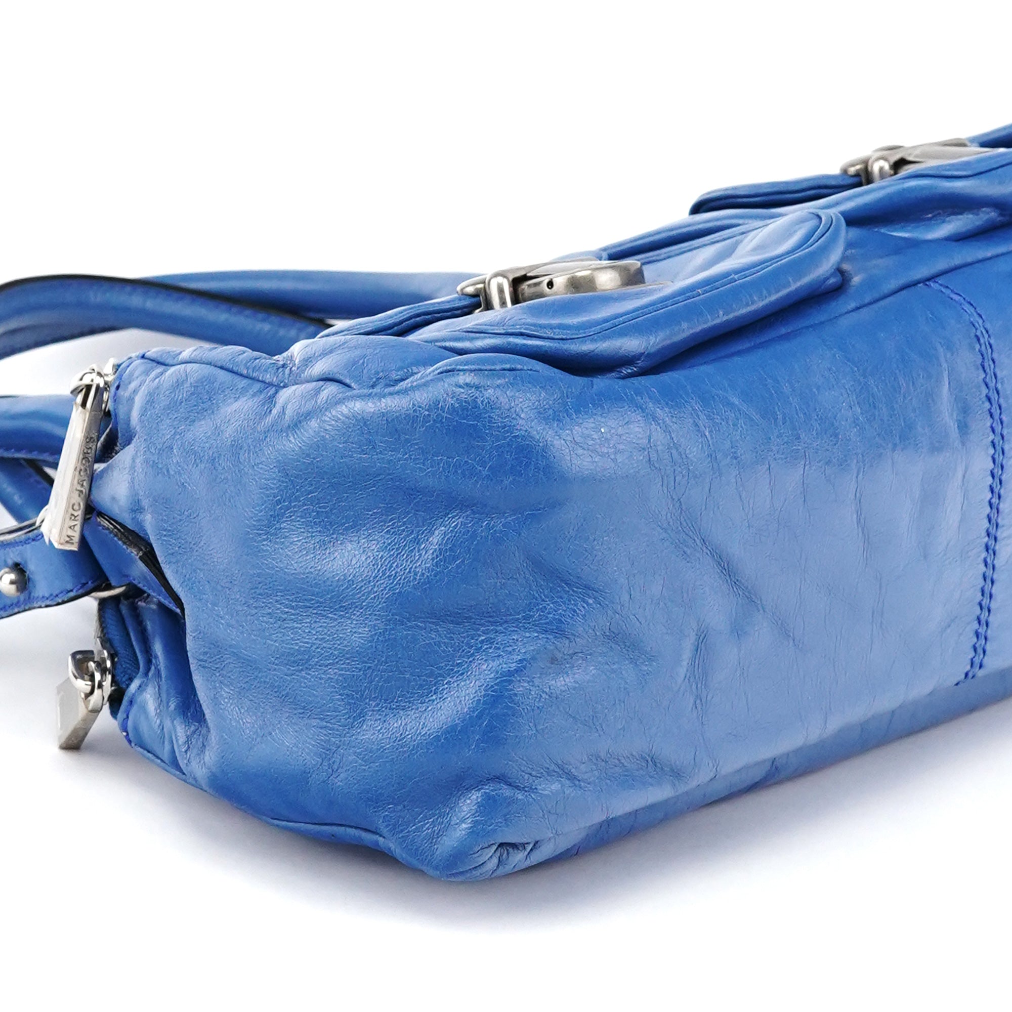 Blue Leather Susan 2-Way Bag