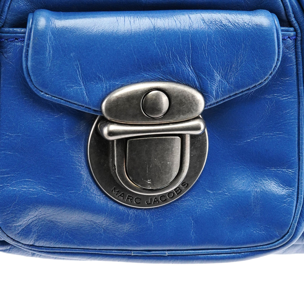 Blue Leather Susan 2-Way Bag