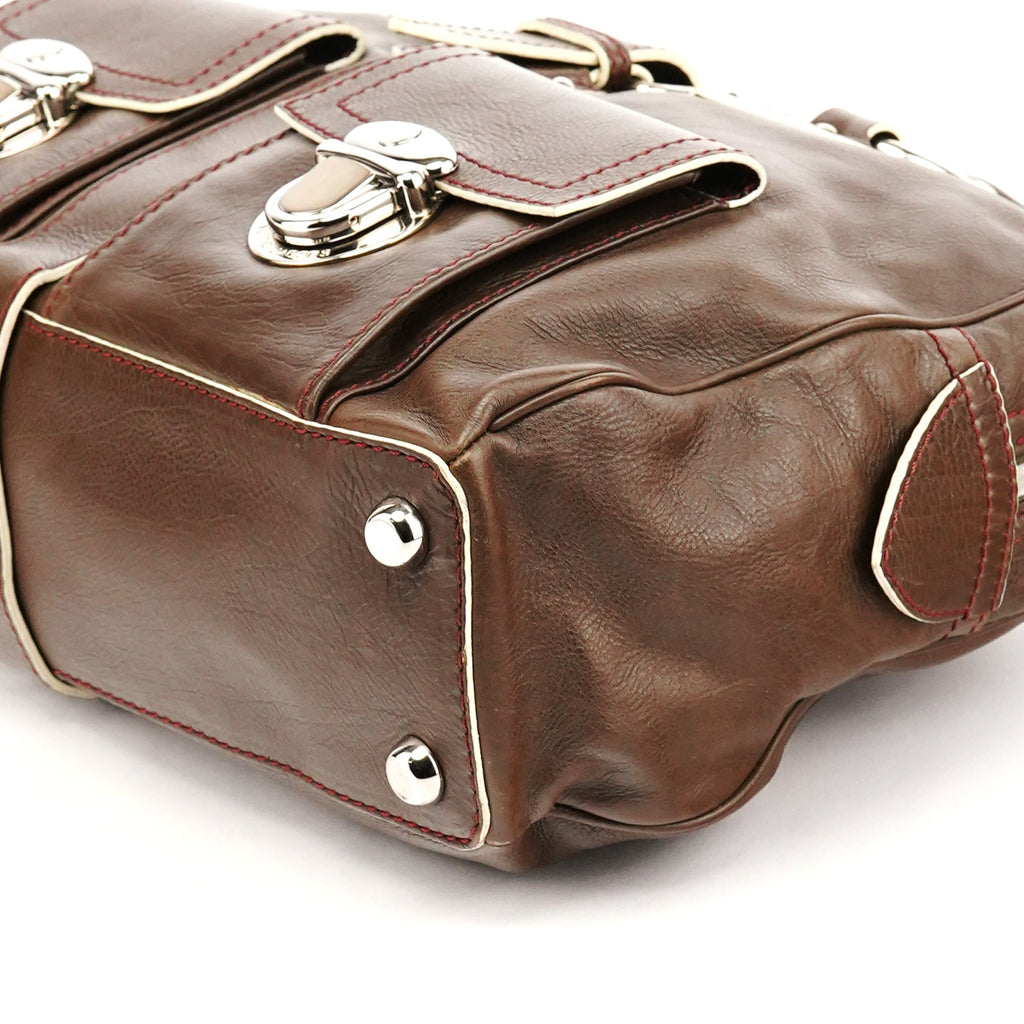 Brown Leather Venetia Tote Bag