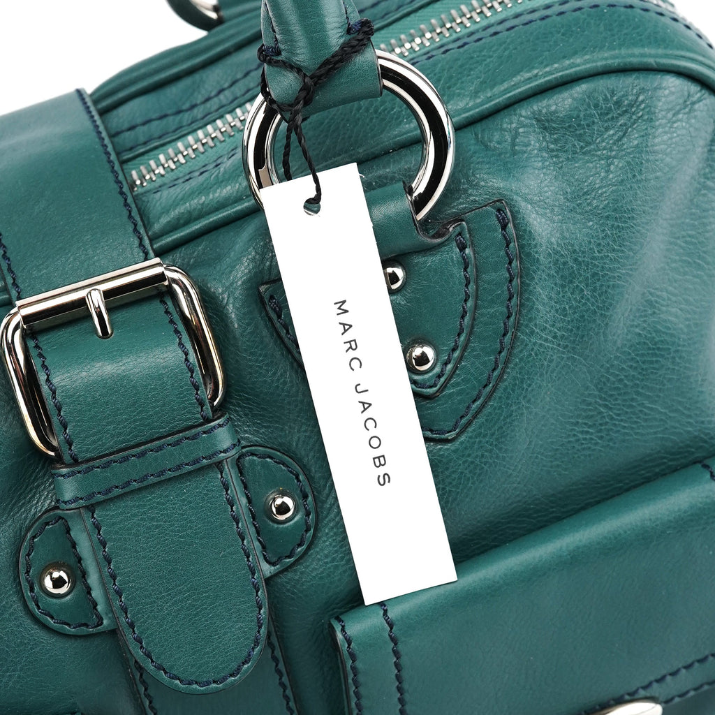 Green Leather Venetia Tote Bag