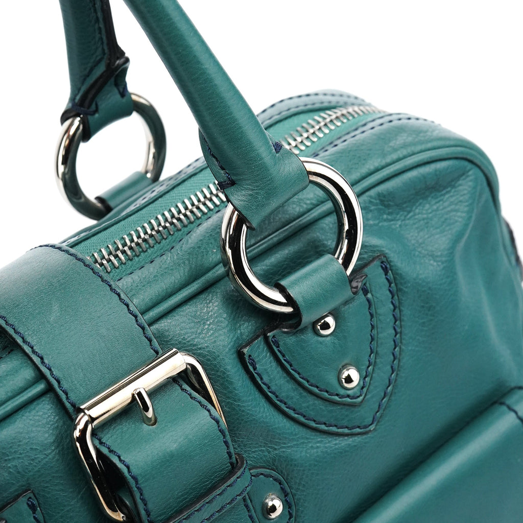 Green Leather Venetia Tote Bag