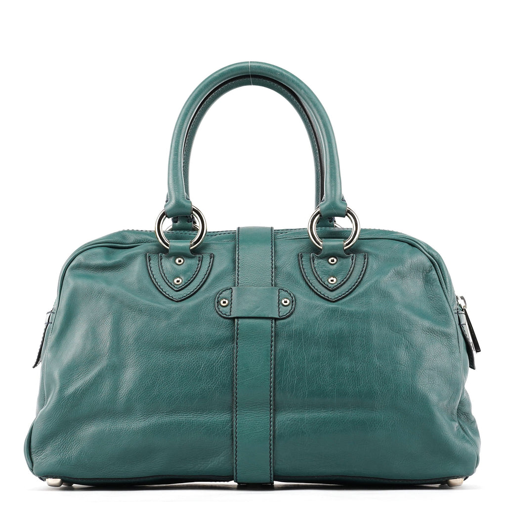 Green Leather Venetia Tote Bag