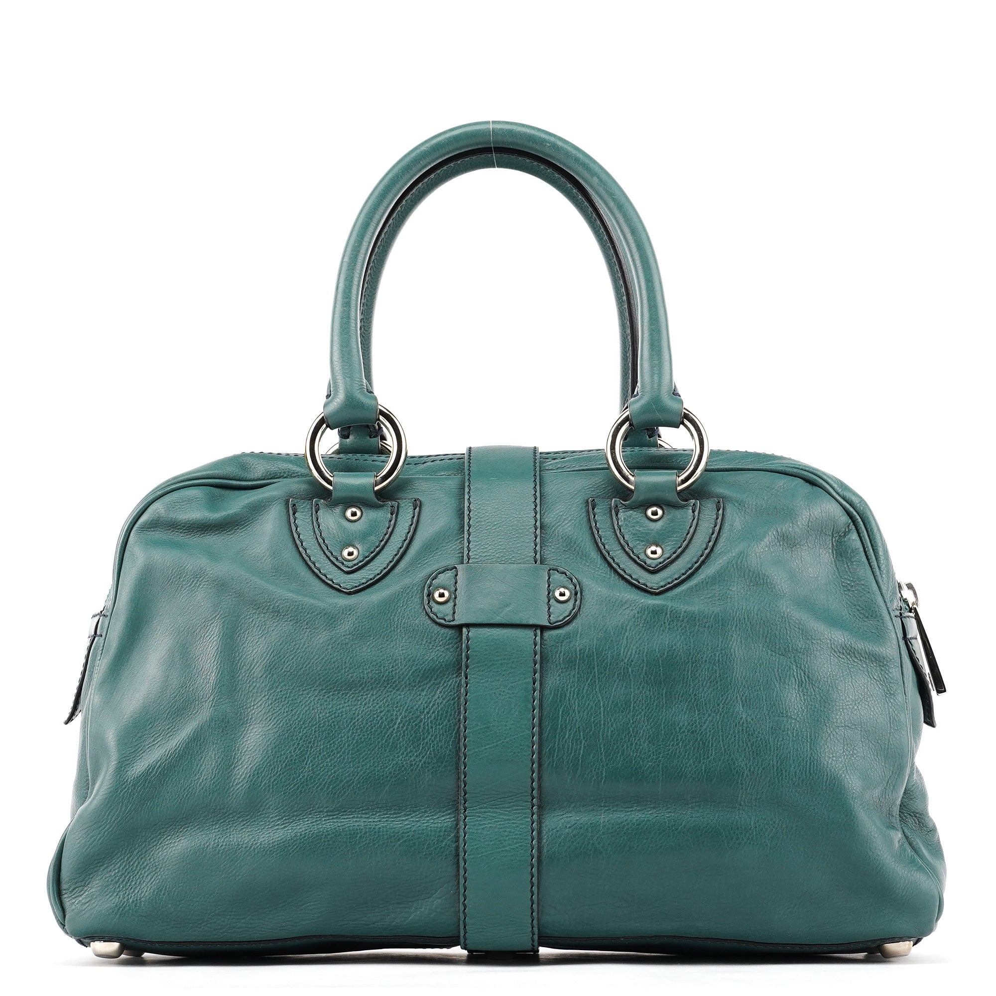 Green Leather Venetia Tote Bag