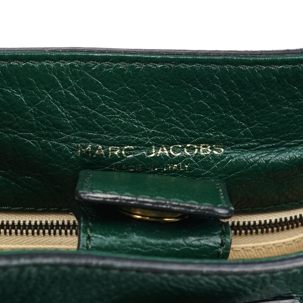 Green Quilted Leather Chain Shoulder Bag