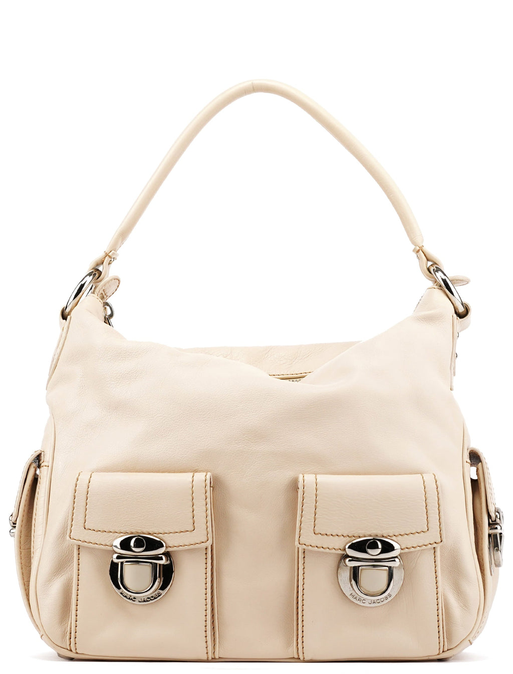 Ivory Leather Blake Multi-Pocket Shoulder Bag