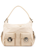 Ivory Leather Blake Multi-Pocket Shoulder Bag