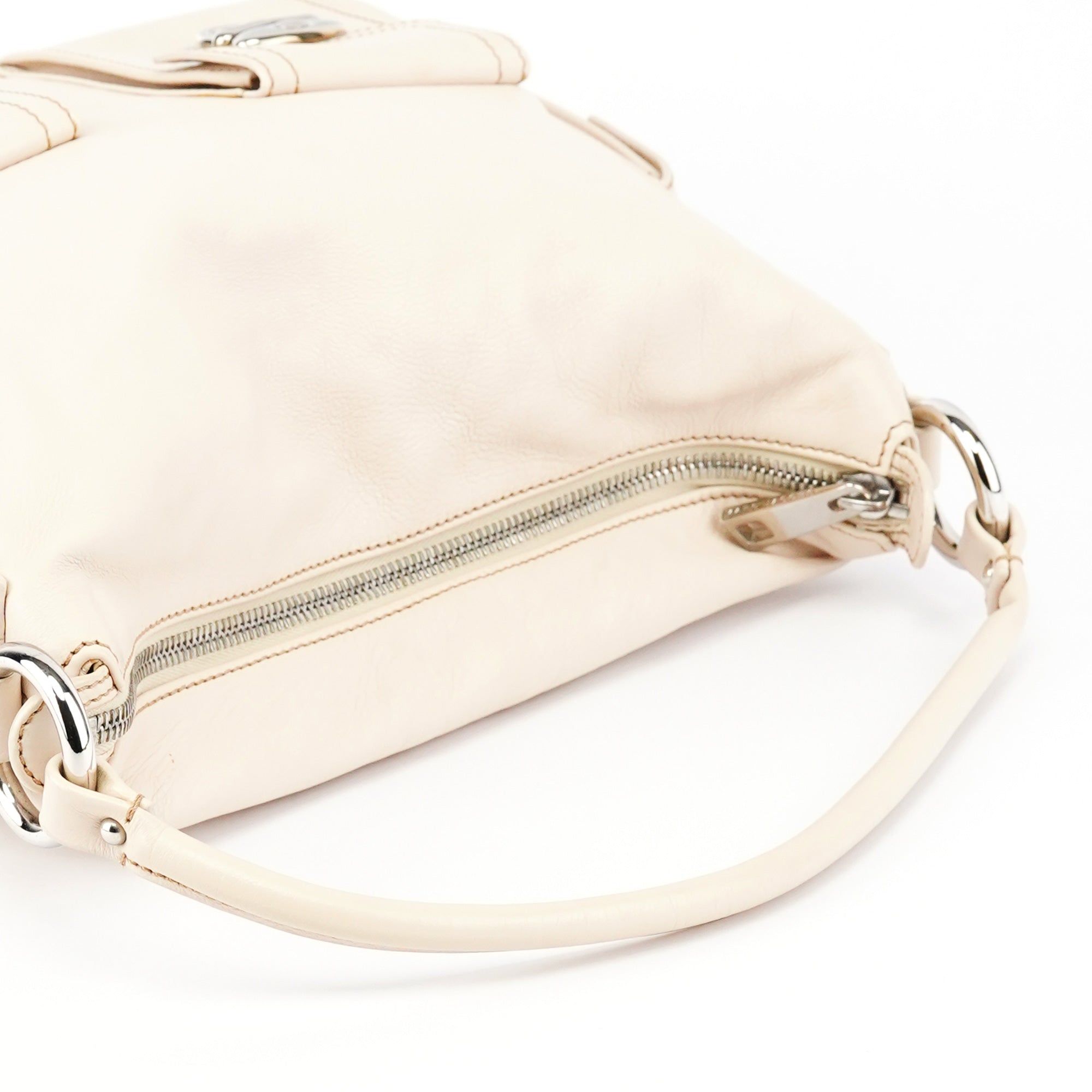 Ivory Leather Blake Multi-Pocket Shoulder Bag