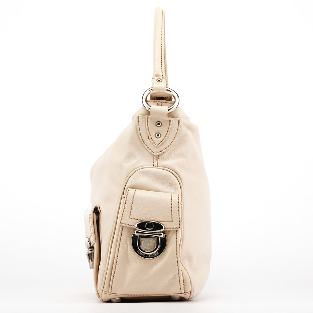 Ivory Leather Blake Multi-Pocket Shoulder Bag