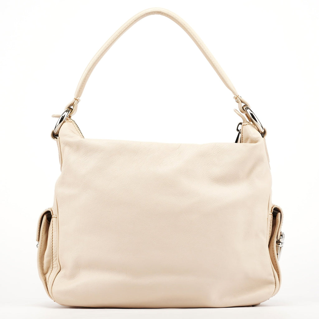 Ivory Leather Blake Multi-Pocket Shoulder Bag