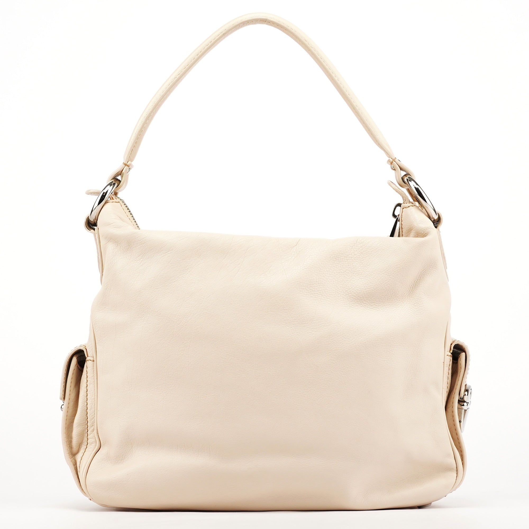 Ivory Leather Blake Multi-Pocket Shoulder Bag