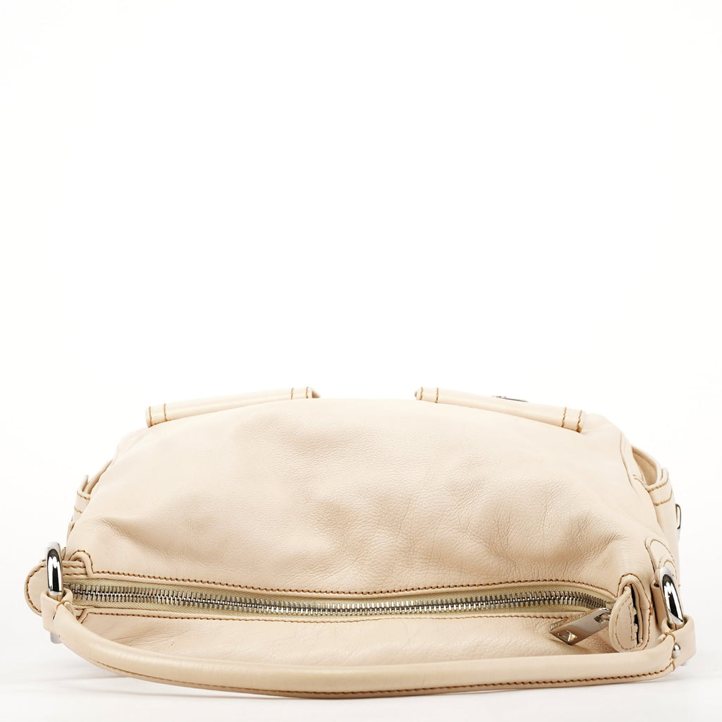 Ivory Leather Blake Multi-Pocket Shoulder Bag