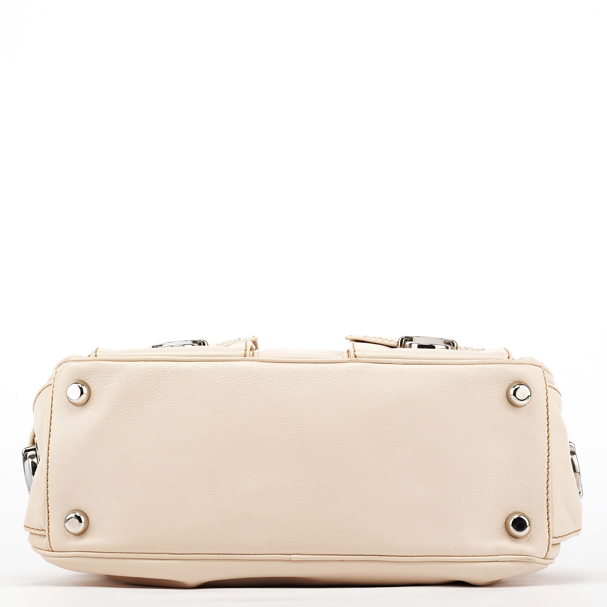 Ivory Leather Blake Multi-Pocket Shoulder Bag