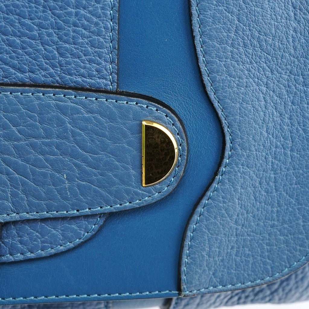 Light Blue Leather 2-Way Bag