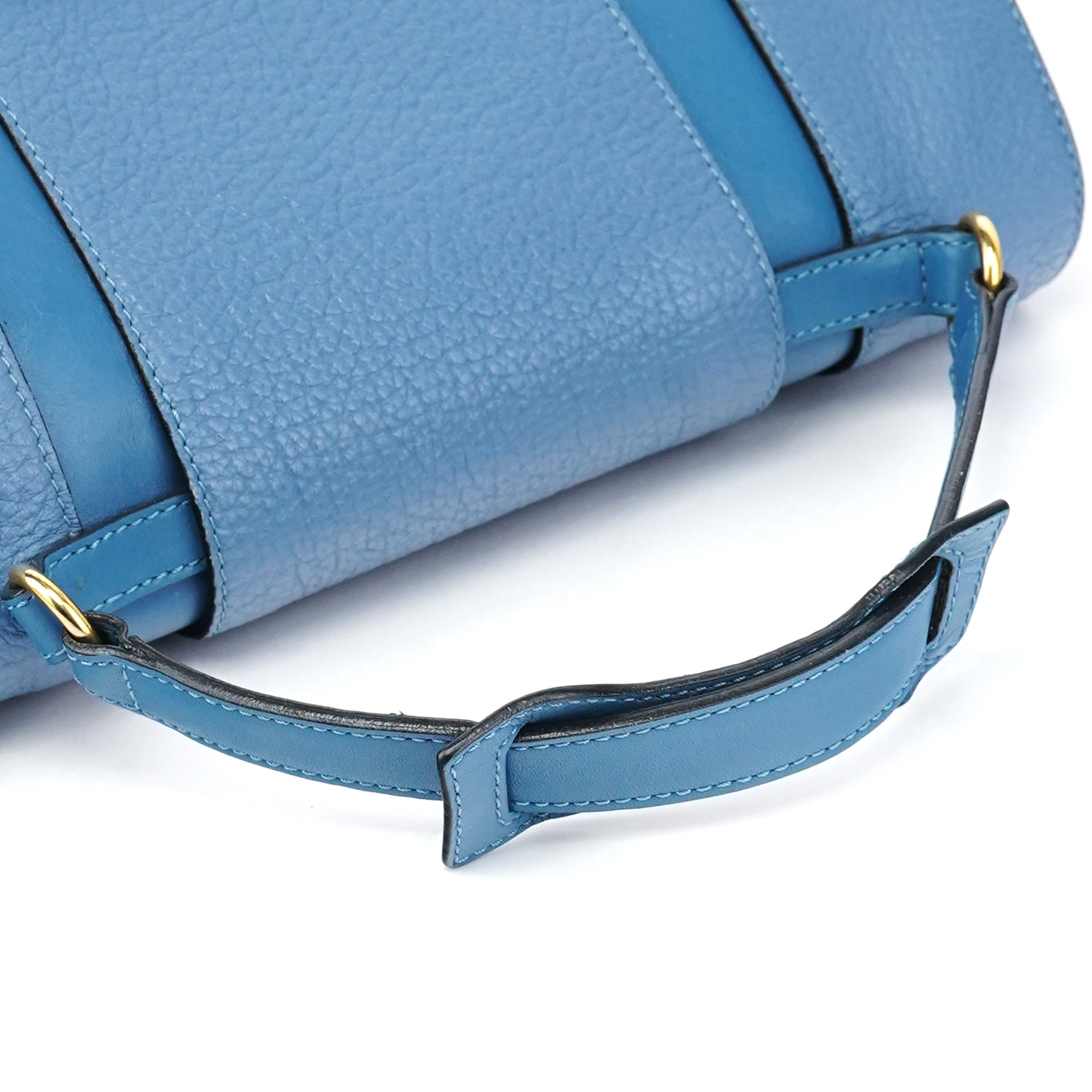 Light Blue Leather 2-Way Bag