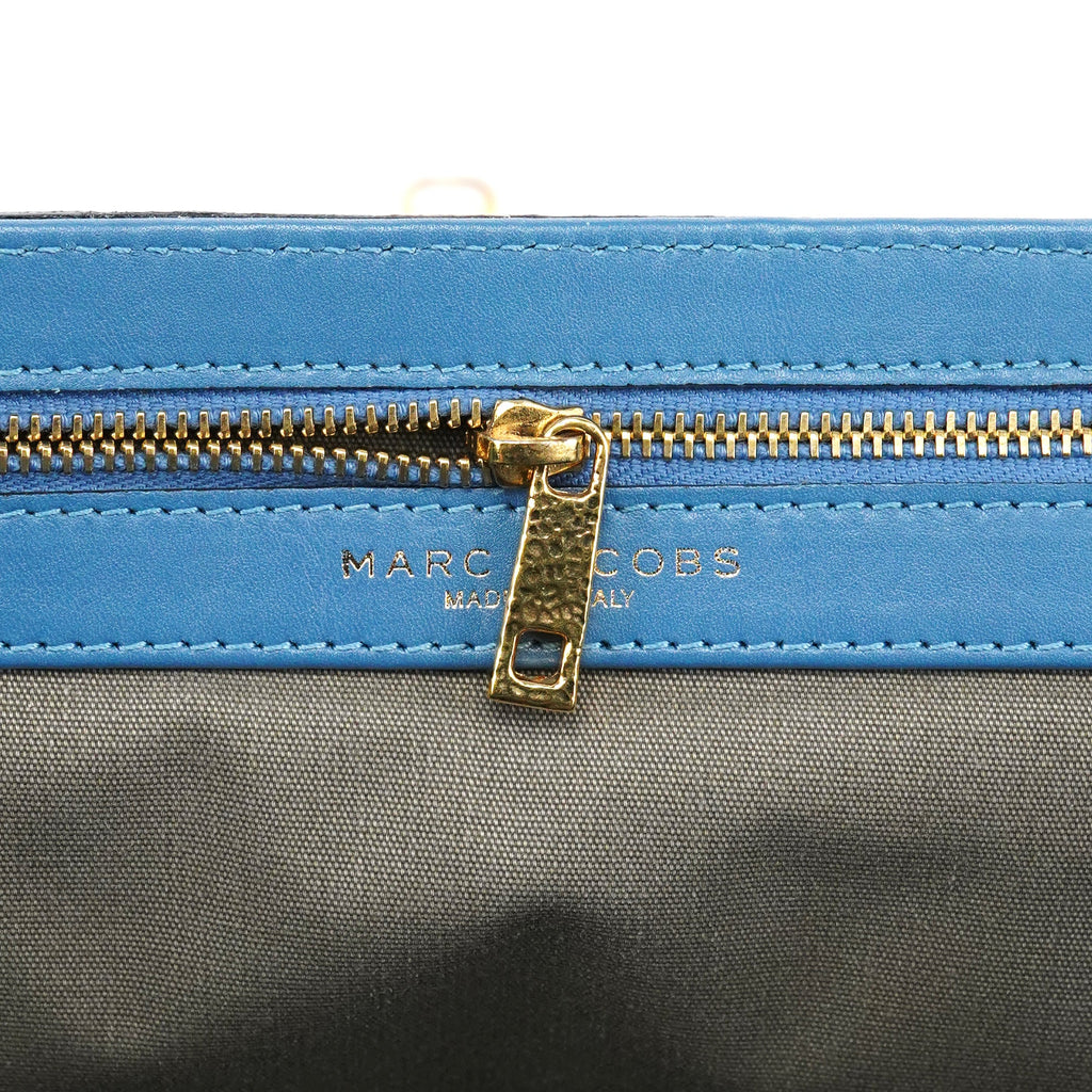 Light Blue Leather 2-Way Bag