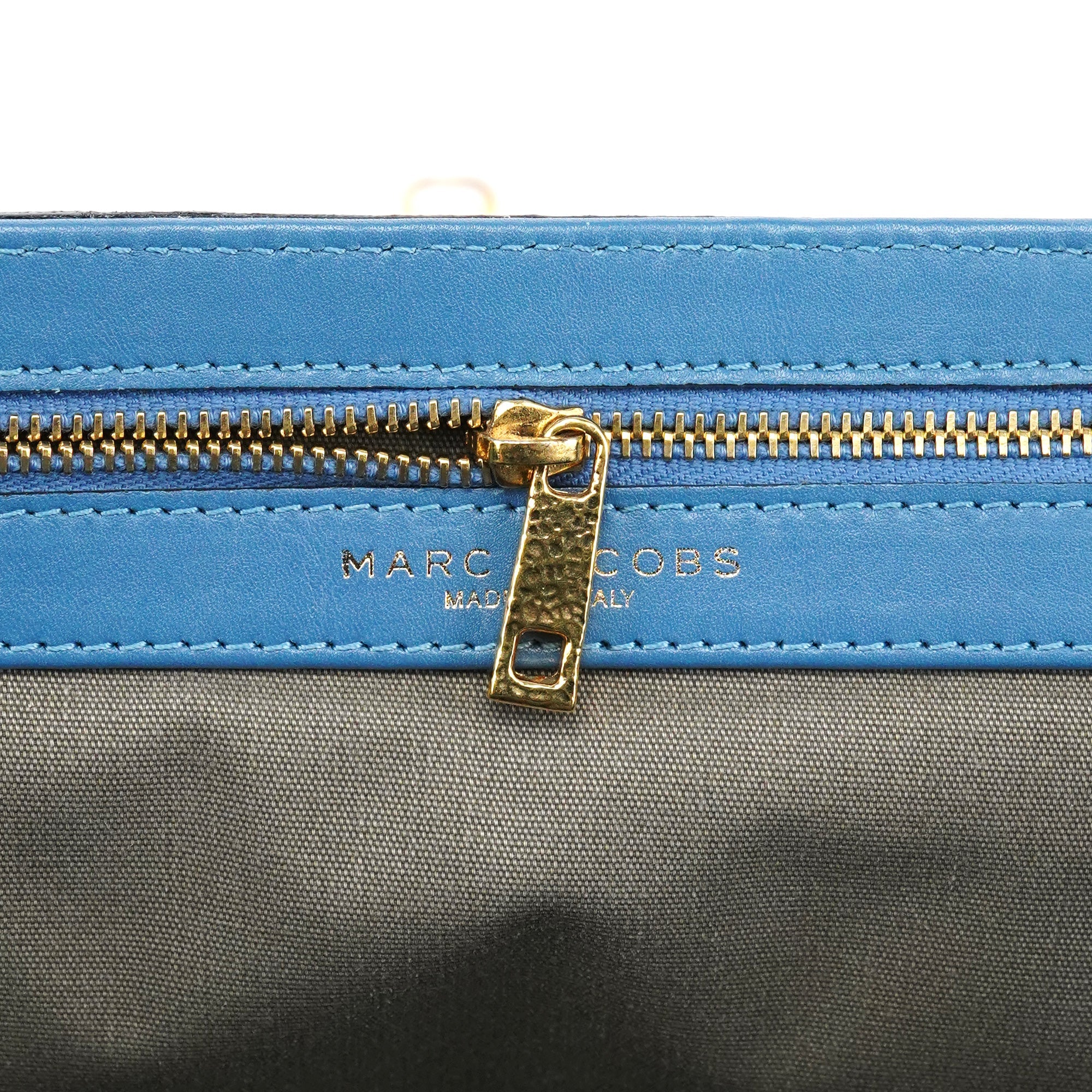Light Blue Leather 2-Way Bag