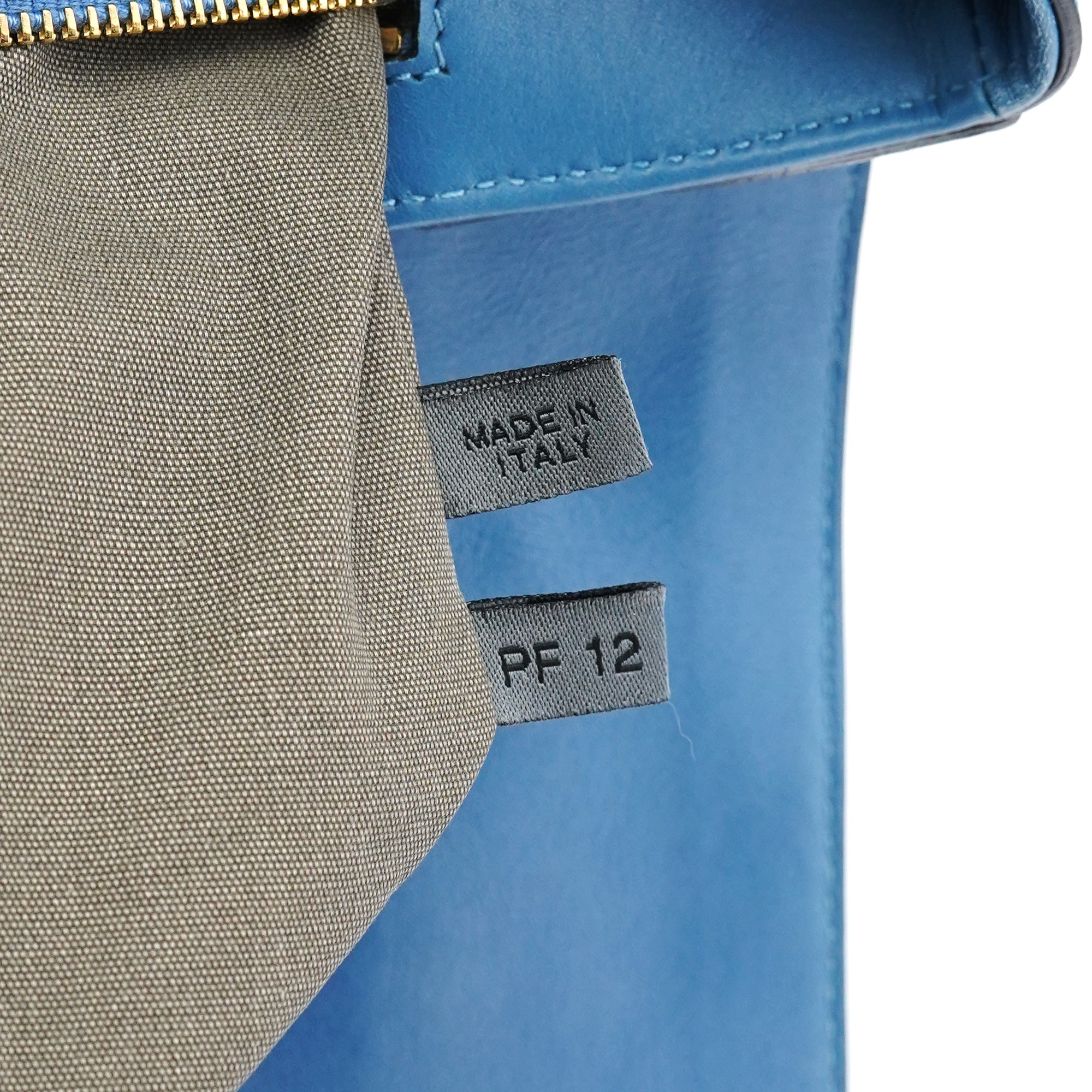 Light Blue Leather 2-Way Bag