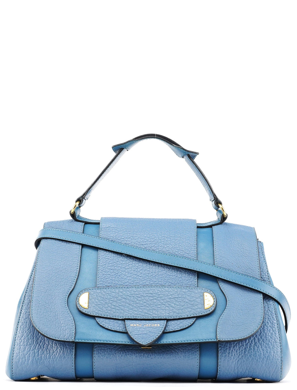 Light Blue Leather 2-Way Bag