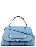Light Blue Leather 2-Way Bag