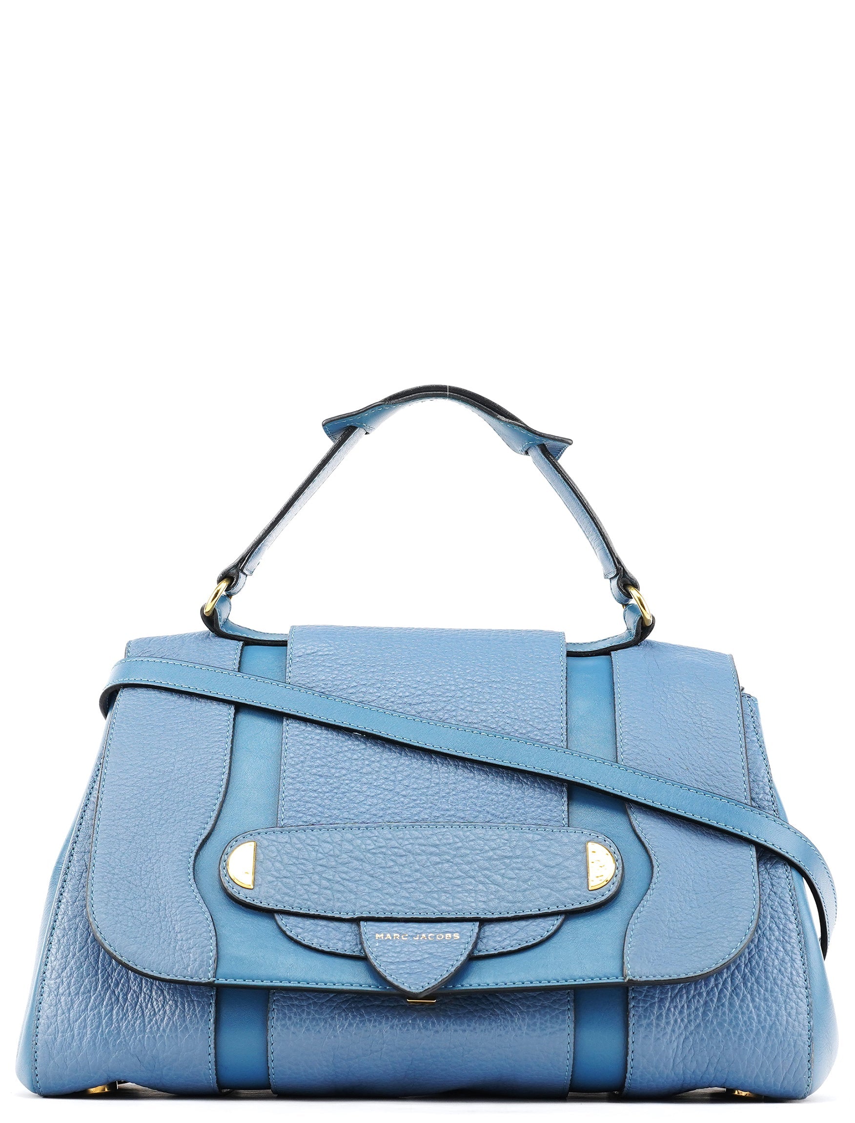 Light Blue Leather 2-Way Bag