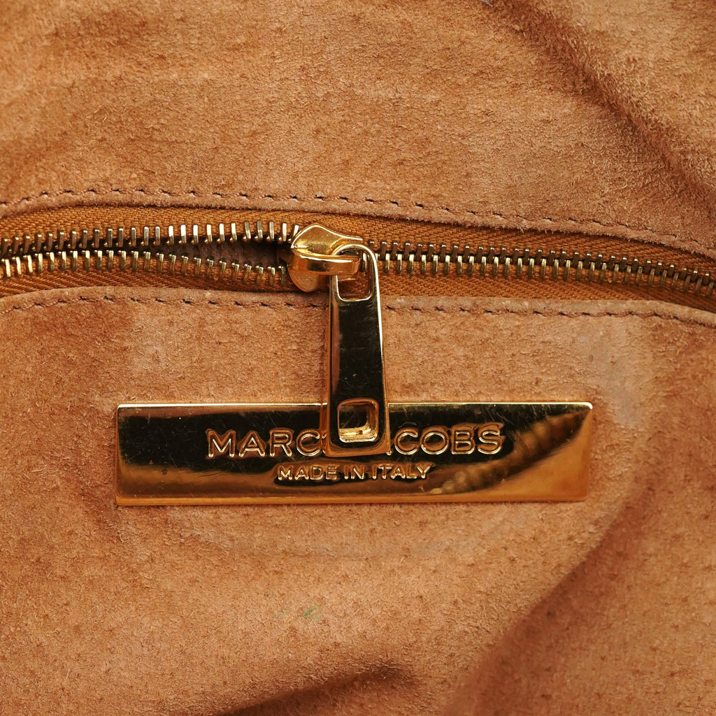 Light Brown Leather Multi Pocket Tote Bag