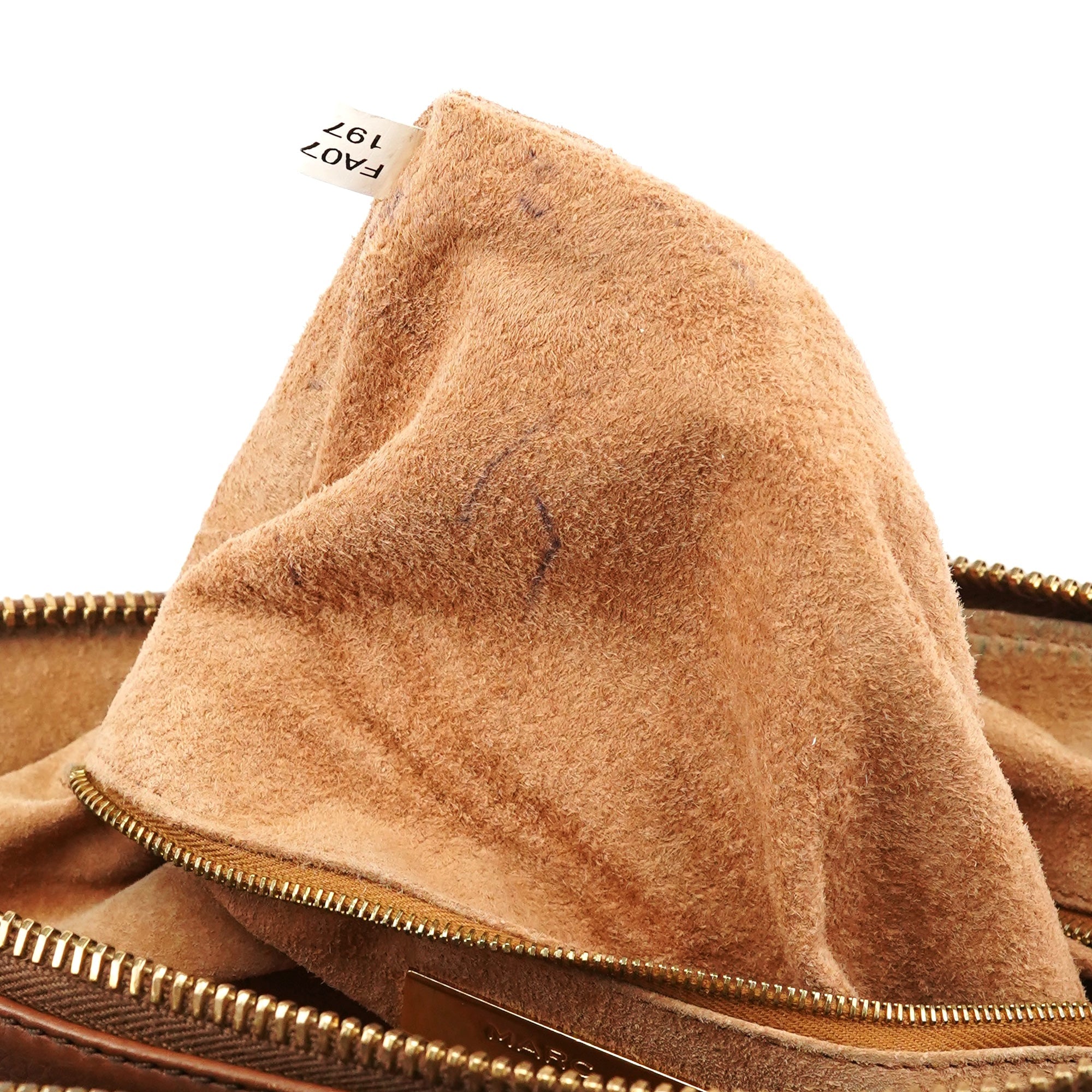 Light Brown Leather Multi Pocket Tote Bag