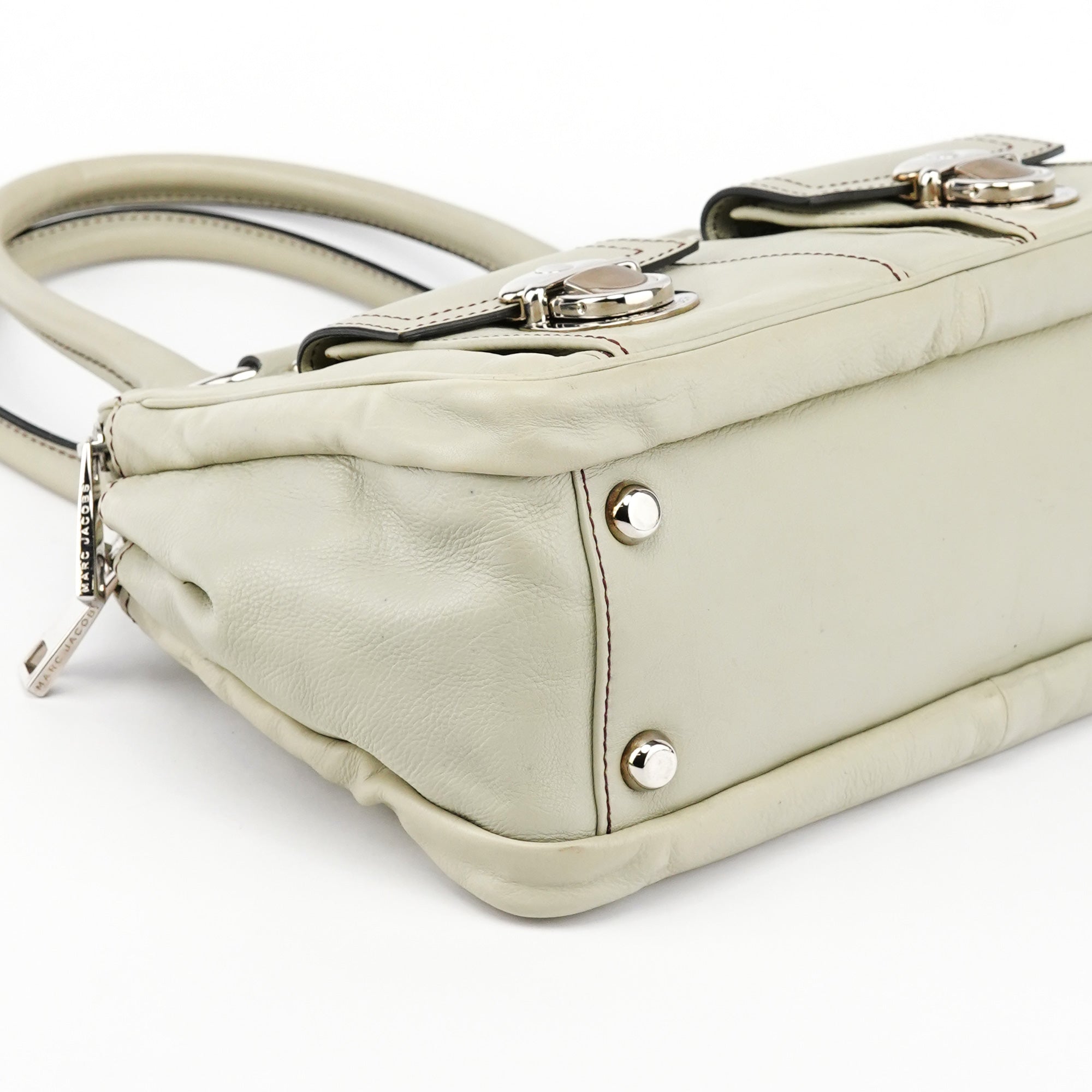 Pale Green Leather Blake Tote Bag