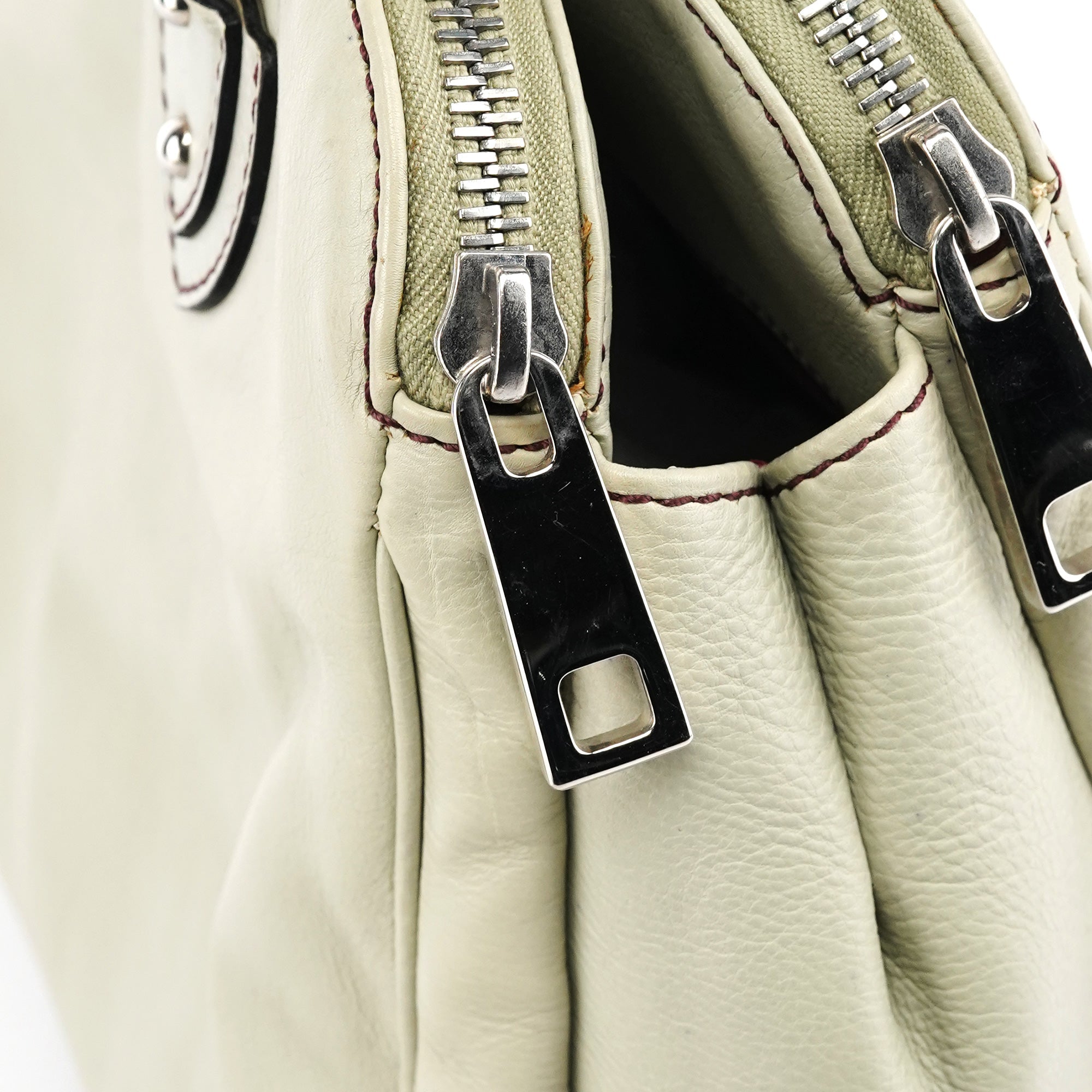 Pale Green Leather Blake Tote Bag