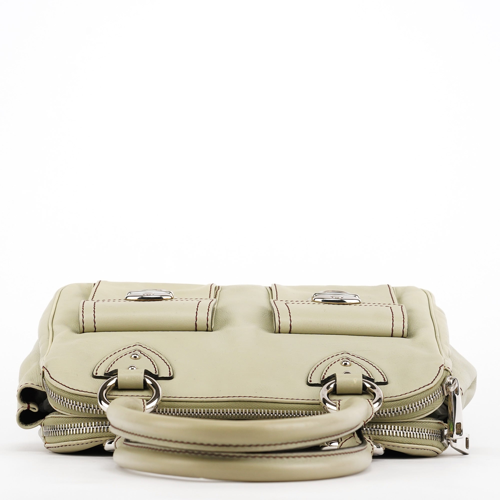Pale Green Leather Blake Tote Bag