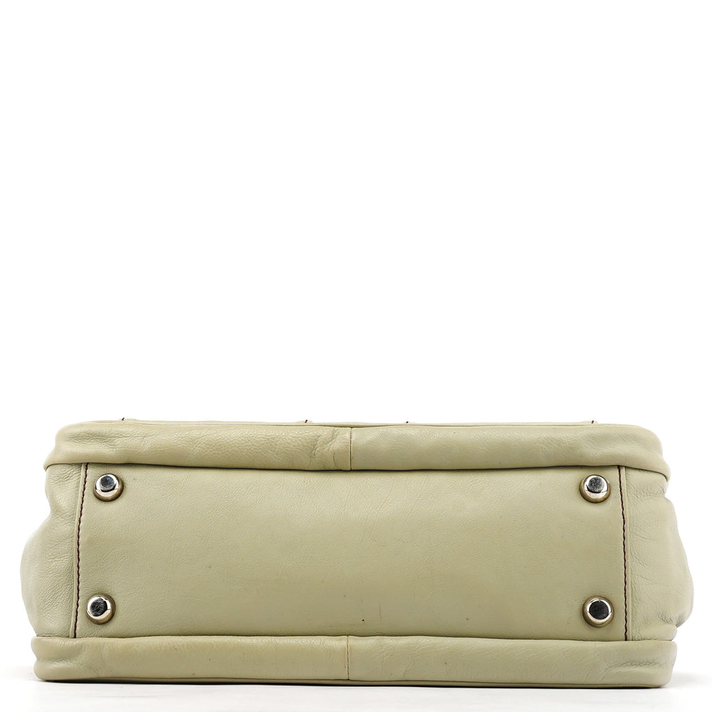 Pale Green Leather Blake Tote Bag