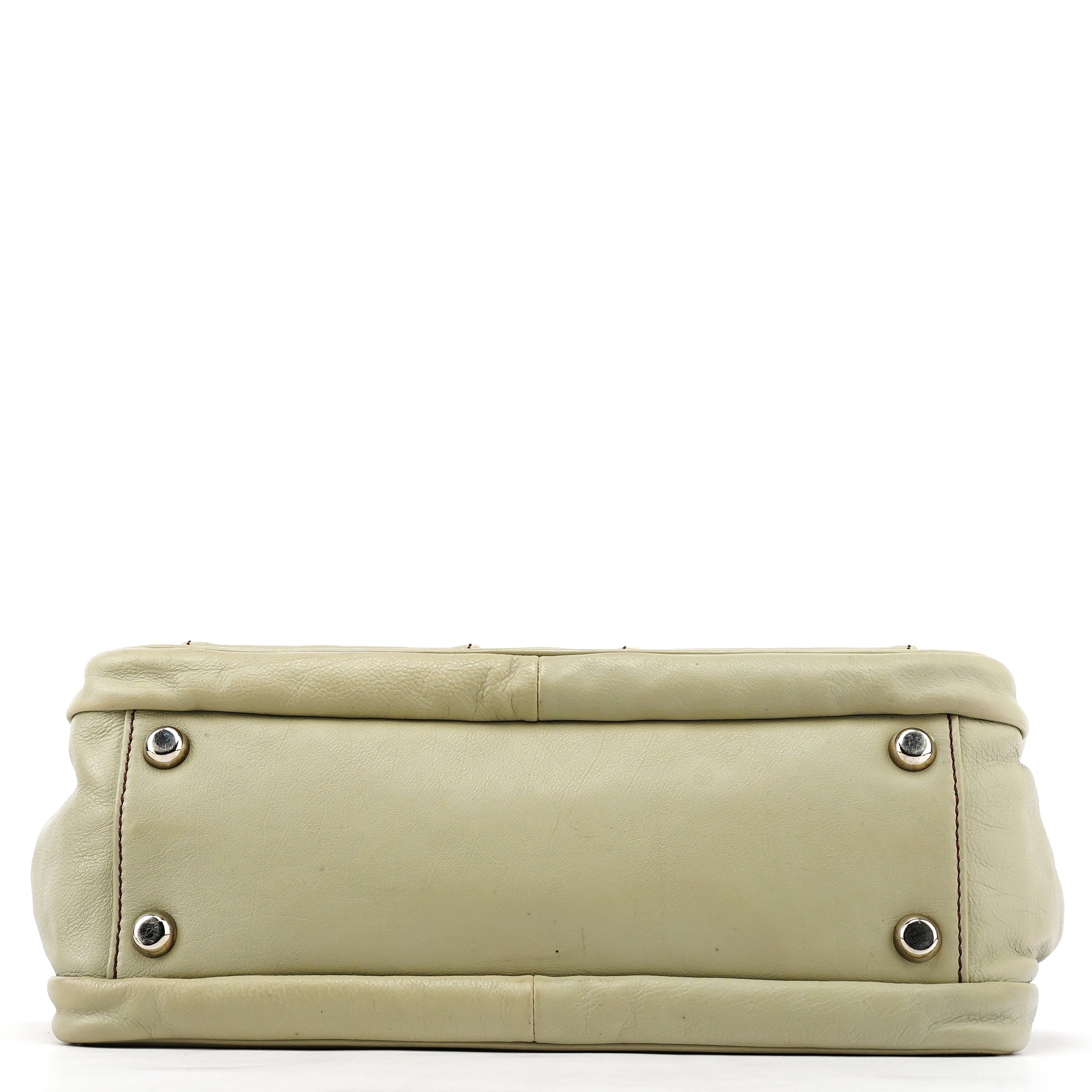 Pale Green Leather Blake Tote Bag