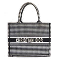 Dior Book Tote Houndstooth Canvas Tote Bag