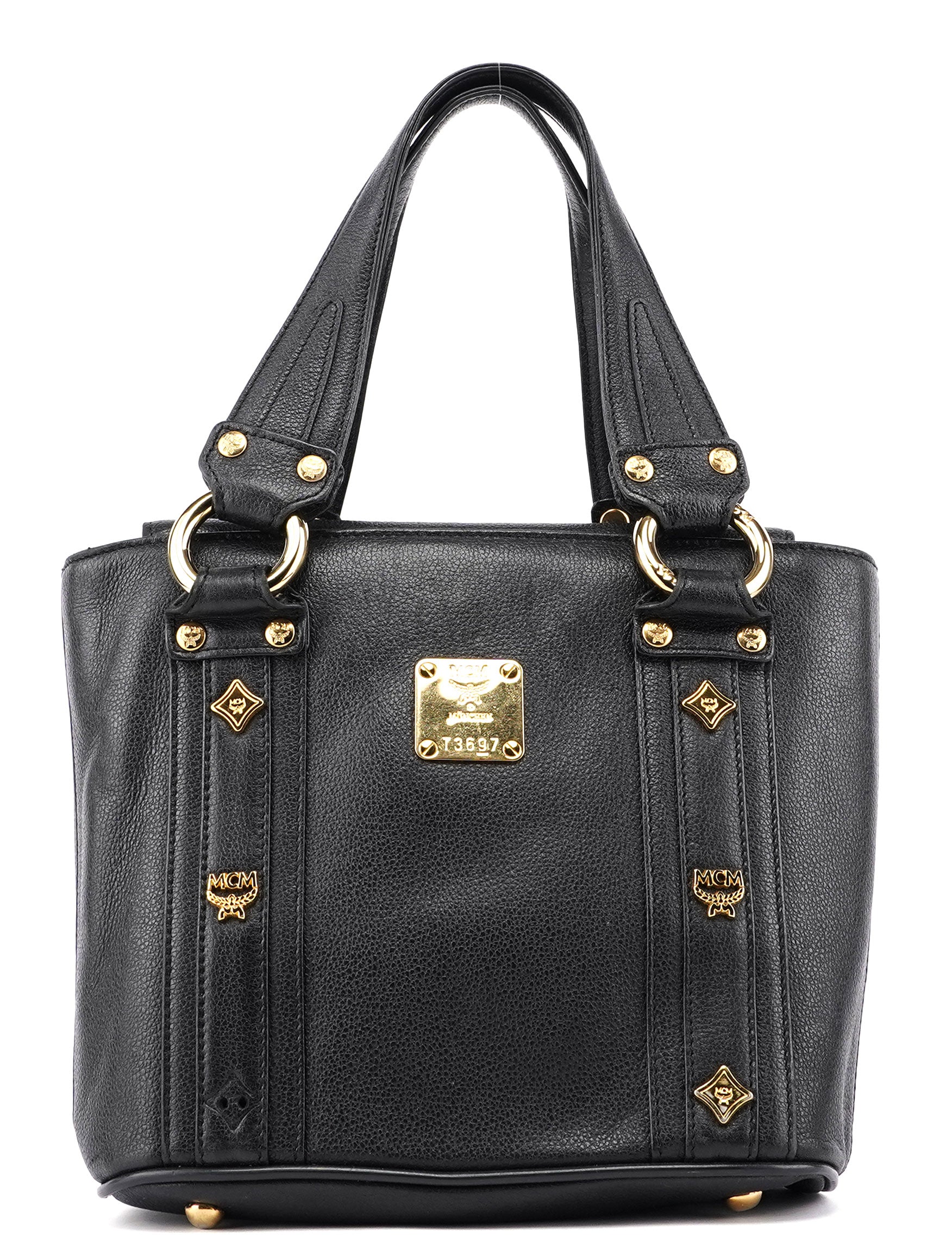 Black Leather Mini Tote
