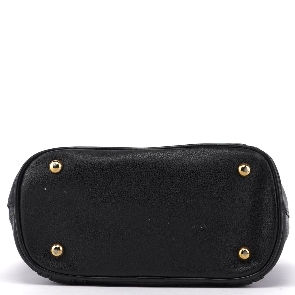 Black Leather Mini Tote
