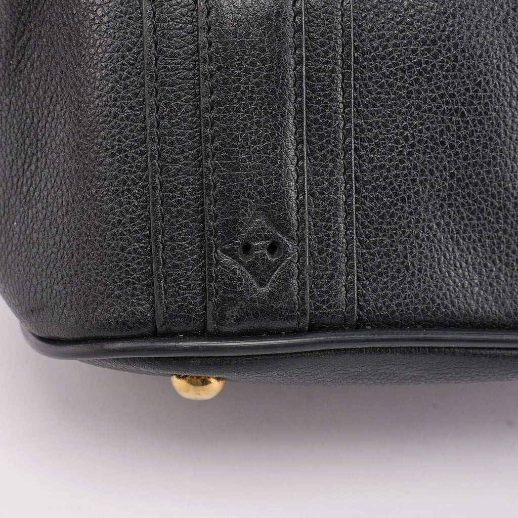 Black Leather Mini Tote