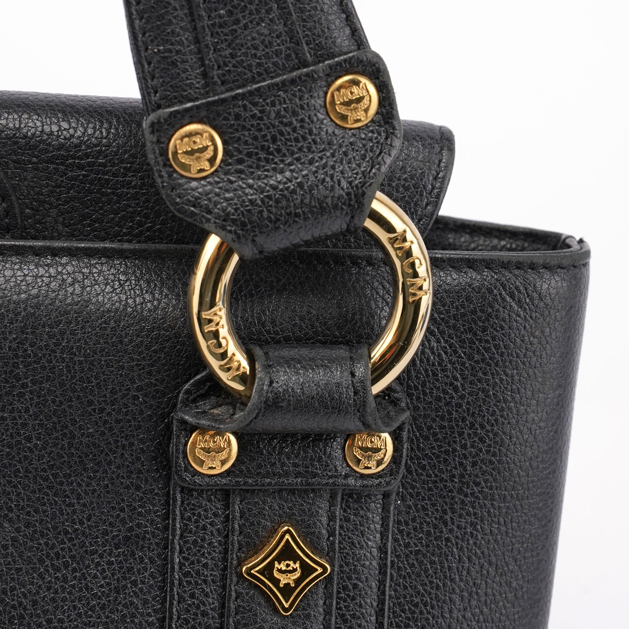Black Leather Mini Tote