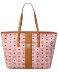 MCM Anya Pink Monogram Visetos Canvas Medium Shopper Tote