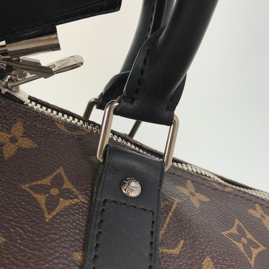LOUIS VUITTON Monogram Macassar Keepall Bandouliere 55 M56714 Boston bag