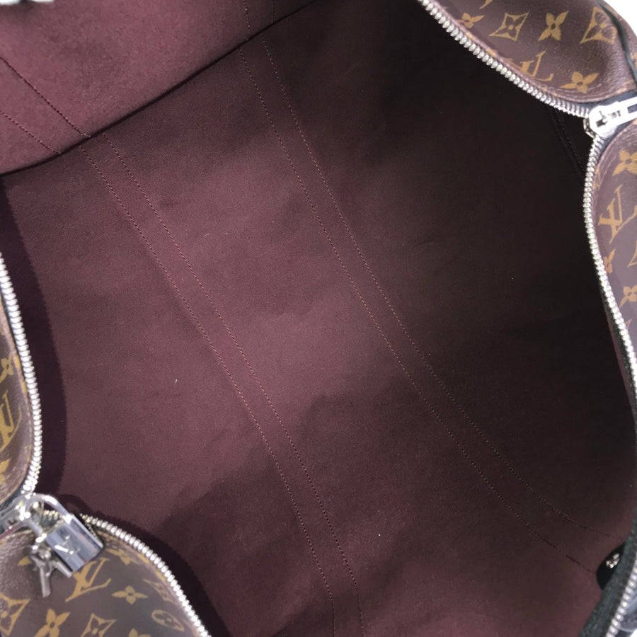 LOUIS VUITTON Monogram Macassar Keepall Bandouliere 55 M56714 Boston bag