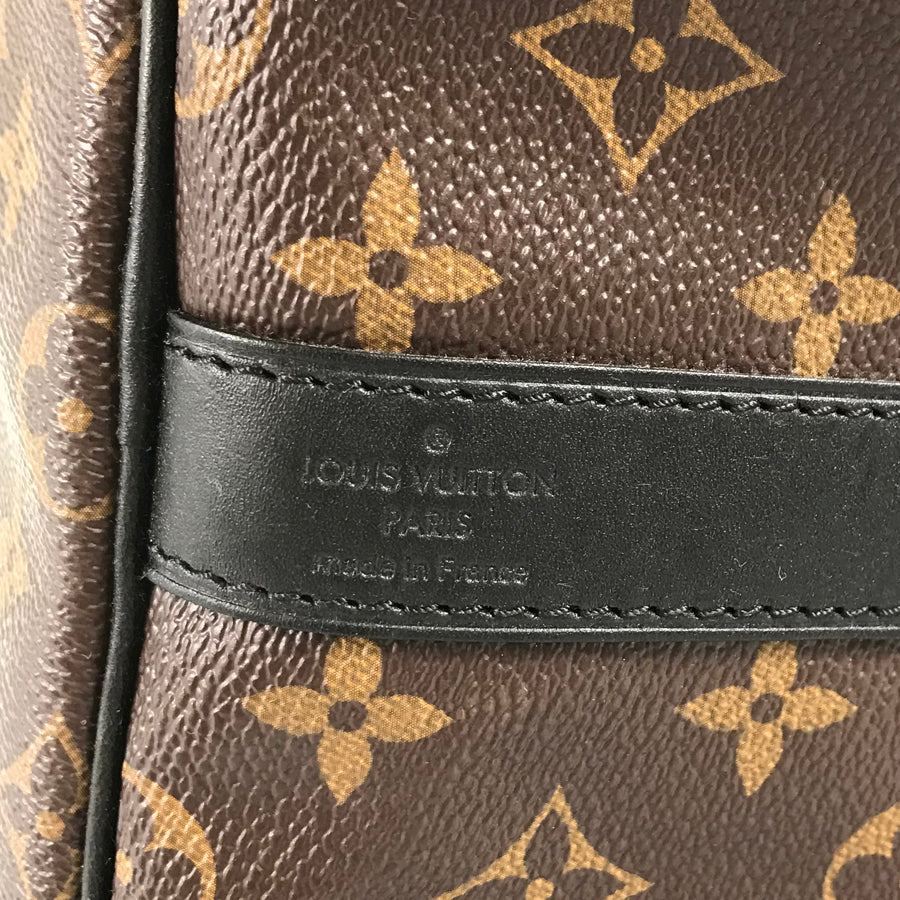 LOUIS VUITTON Monogram Macassar Keepall Bandouliere 55 M56714 Boston bag