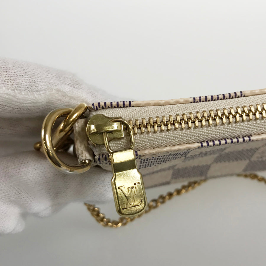 LOUIS VUITTON Damier Azur Mini Pochette Accessoires N58010 Pouch